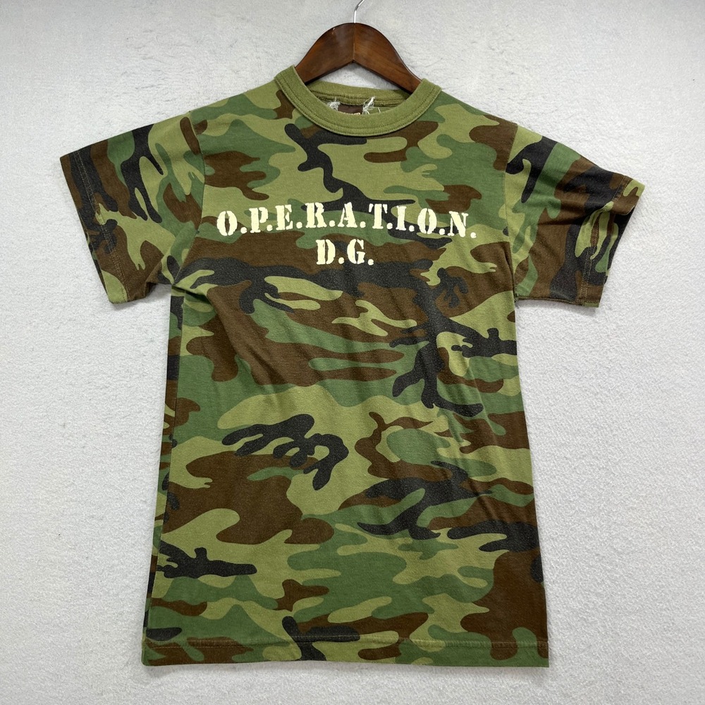 Ranger T Shirt Mens S Green Camo Operation DG Graphic Military Tactical Tee